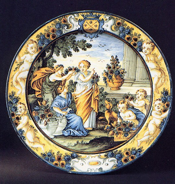 allegoria della primavera (piatto) di Gentili Carmine (sec. XVIII)