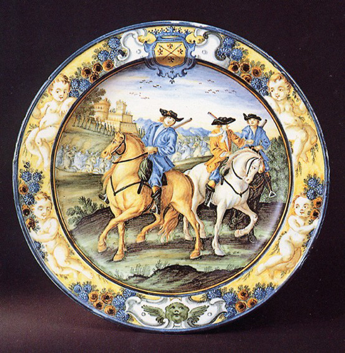 cavalieri (piatto) di Gentili Carmine (prima metà sec. XVIII)