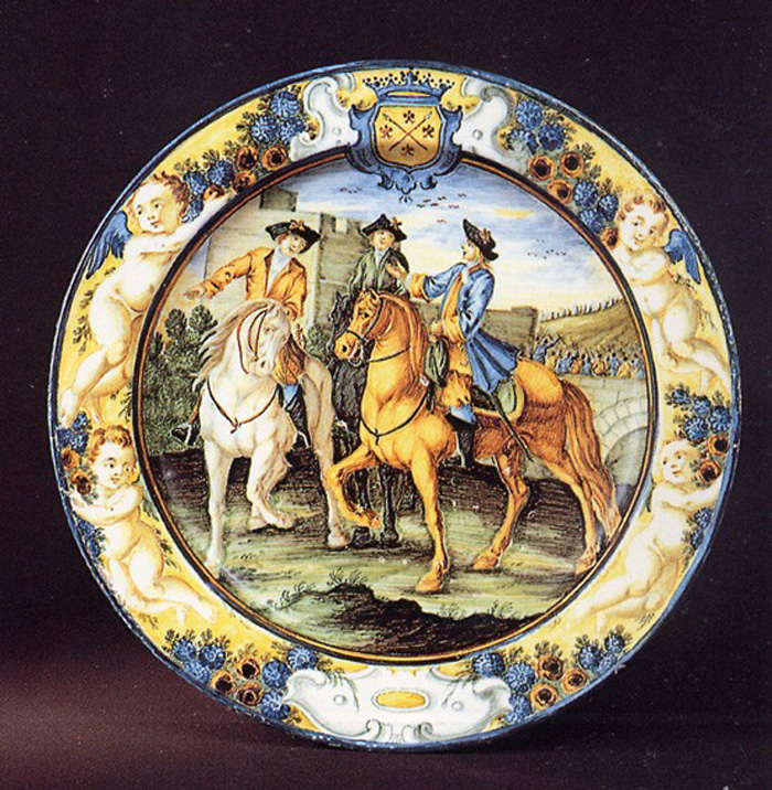 cavalieri (piatto) di Gentili Carmine (prima metà sec. XVIII)