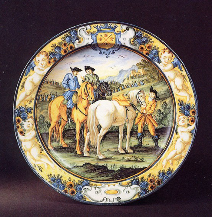 cavalieri (piatto) di Gentili Carmine (prima metà sec. XVIII)