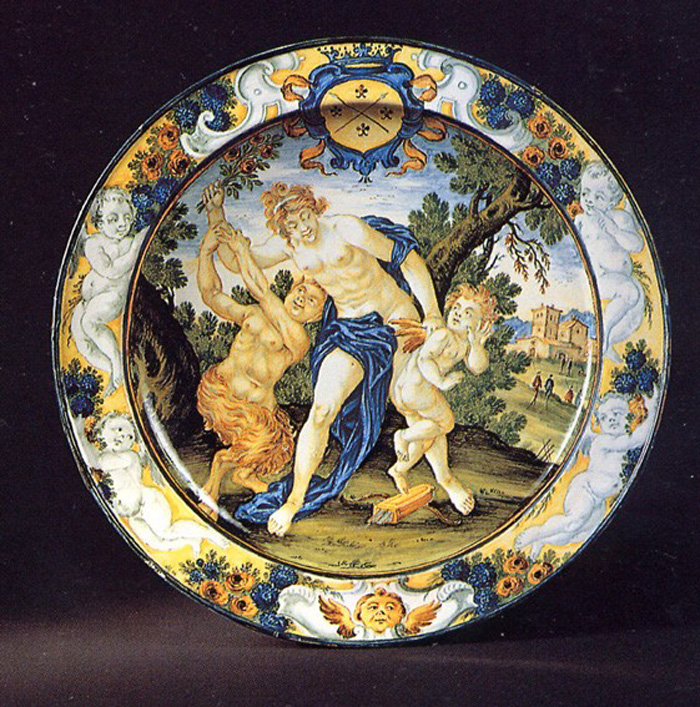 Venere punisce Cupido (piatto) di Gentili Carmine (prima metà sec. XVIII)