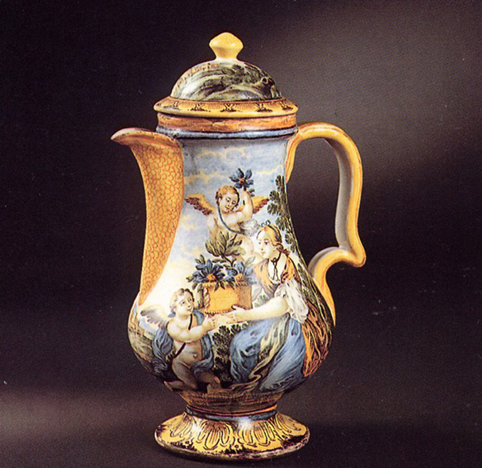 allegoria della primavera (caffettiera) di Gentili Carmine (sec. XVIII)