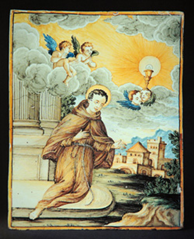 San Pasquale Baylon (mattonella) di Gentili Giacomo il Giovane (prima metà sec. XVIII)