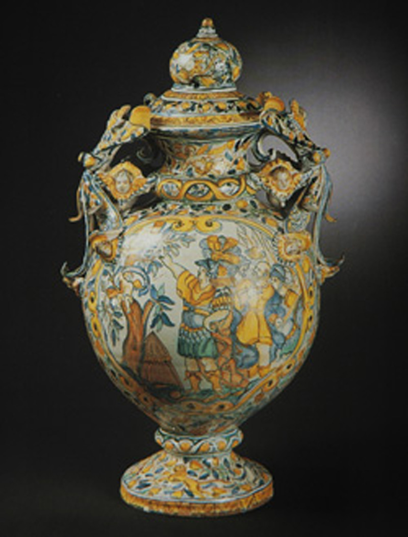 scena di battaglia (anfora) di Gentili Carmine - bottega napoletana (prima metà sec. XVII)