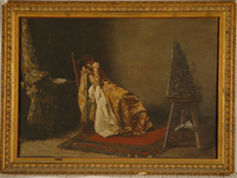 ritratto di donna (dipinto) di Jacovacci Francesco (sec. XIX)