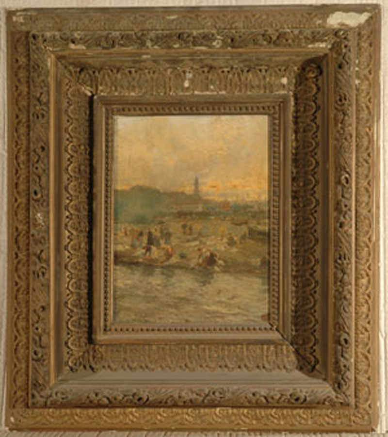 paesaggio (dipinto) di Pratella Attilio (sec. XIX)