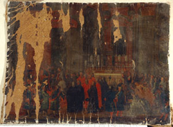abdicazione di Carlo di Borbone (dipinto) di Foschini Michele (sec. XVIII)