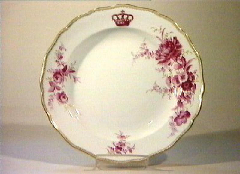 motivi decorativi floreali (piatto) - manifattura di Meissen (sec. XIX)