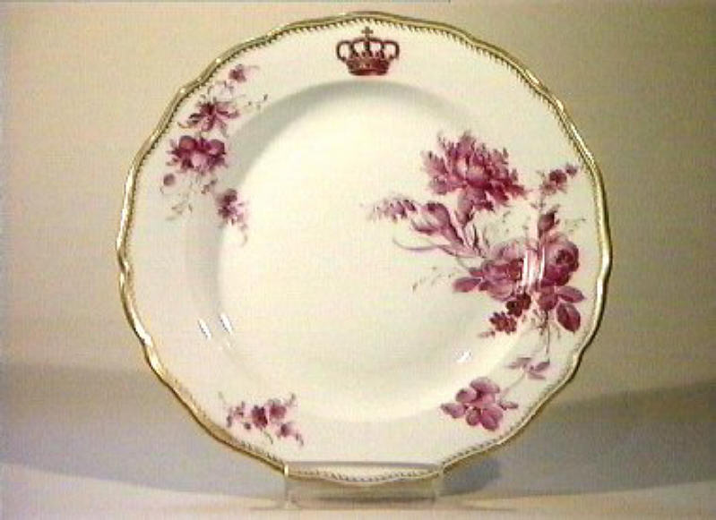 motivi decorativi floreali (piatto) - manifattura di Meissen (sec. XIX)