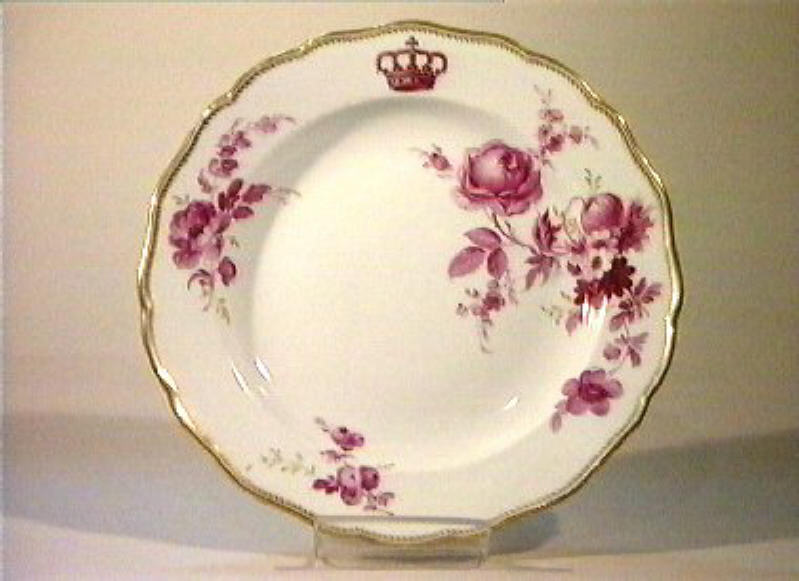 motivi decorativi floreali (piatto) - manifattura di Meissen (sec. XIX)