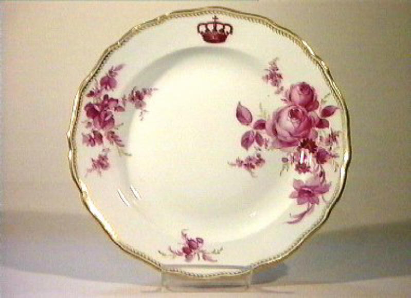 motivi decorativi floreali (piatto) - manifattura di Meissen (sec. XIX)