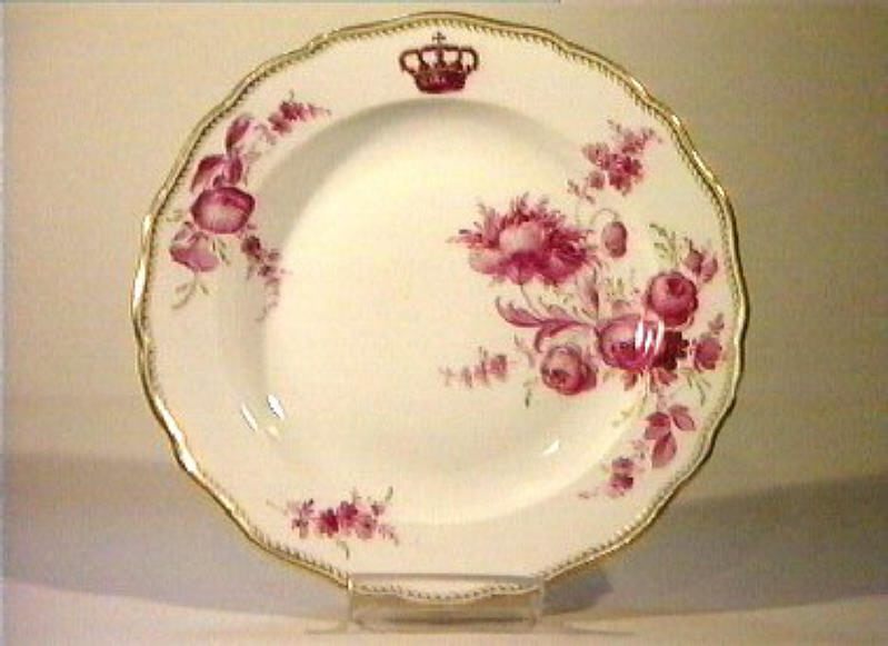 motivi decorativi floreali (piatto) - manifattura di Meissen (sec. XIX)