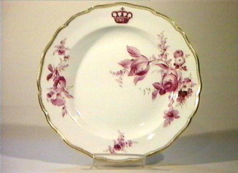 motivi decorativi floreali (piatto) - manifattura di Meissen (sec. XIX)