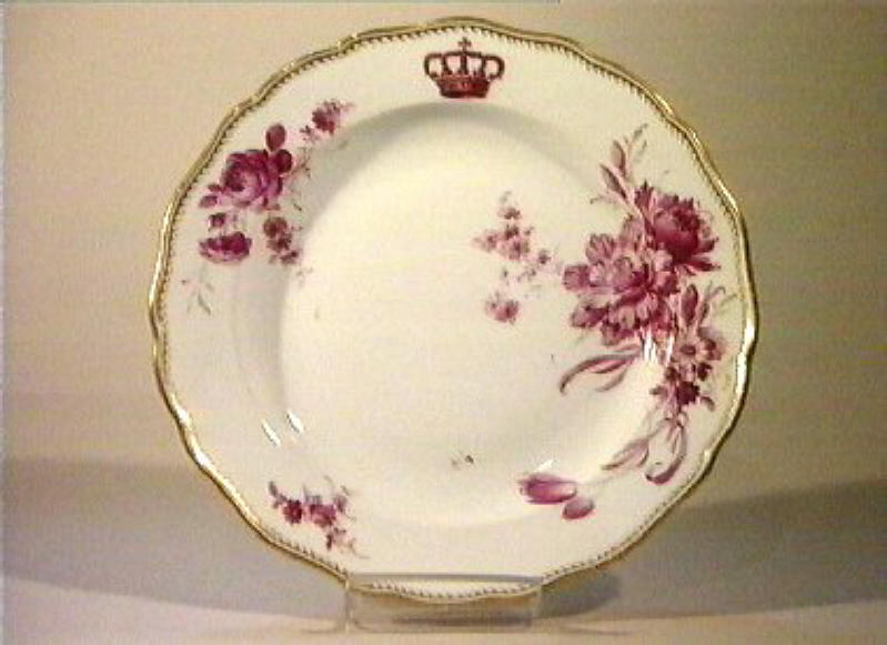 motivi decorativi floreali (piatto) - manifattura di Meissen (sec. XIX)