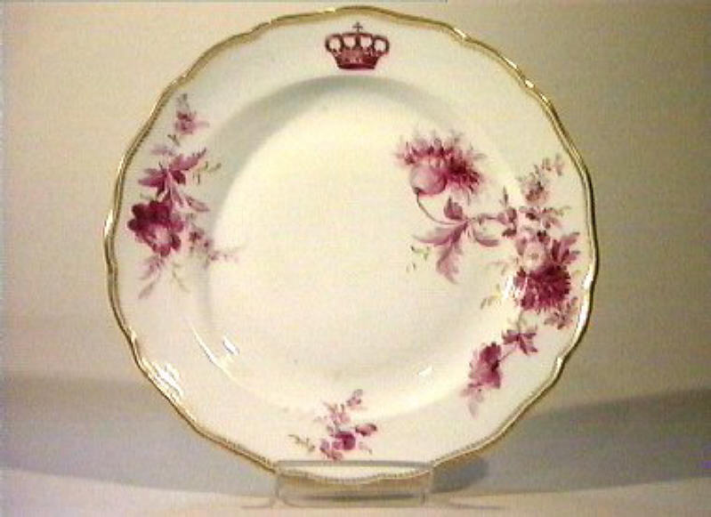 motivi decorativi floreali (piatto) - manifattura di Meissen (sec. XIX)