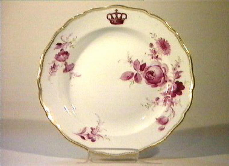 motivi decorativi floreali (piatto) - manifattura di Meissen (sec. XIX)