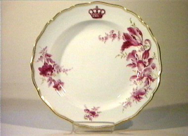 motivi decorativi floreali (piatto) - manifattura di Meissen (sec. XIX)