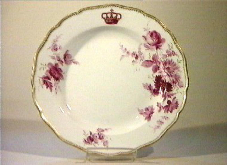 motivi decorativi floreali (piatto) - manifattura di Meissen (sec. XIX)