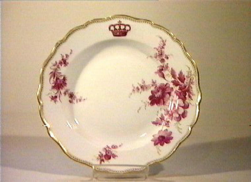 motivi decorativi floreali (piatto) - manifattura di Meissen (sec. XIX)