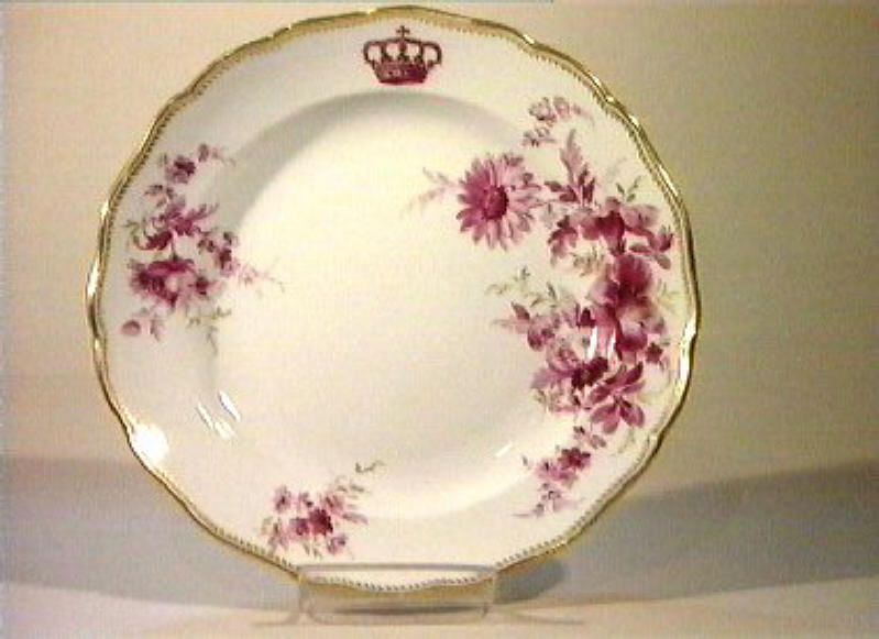 motivi decorativi floreali (piatto) - manifattura di Meissen (sec. XIX)