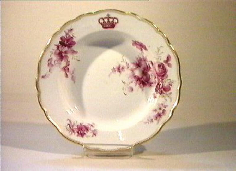 motivi decorativi floreali (piatto fondo) - manifattura di Meissen (sec. XIX)