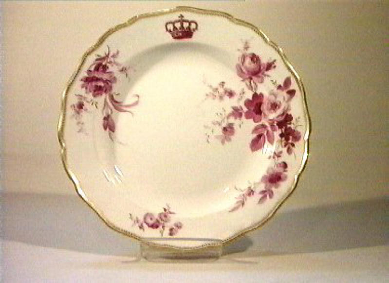 motivi decorativi floreali (piatto) - manifattura di Meissen (sec. XIX)