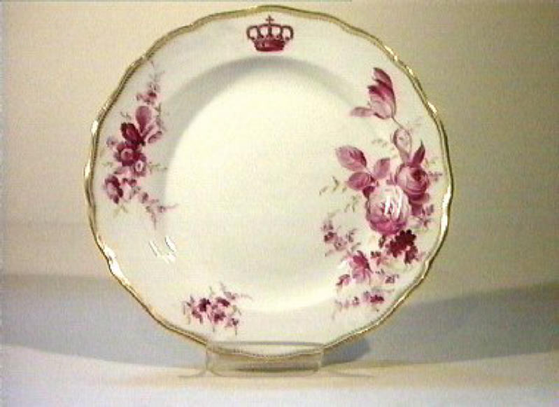 motivi decorativi floreali (piatto) - manifattura di Meissen (sec. XIX)