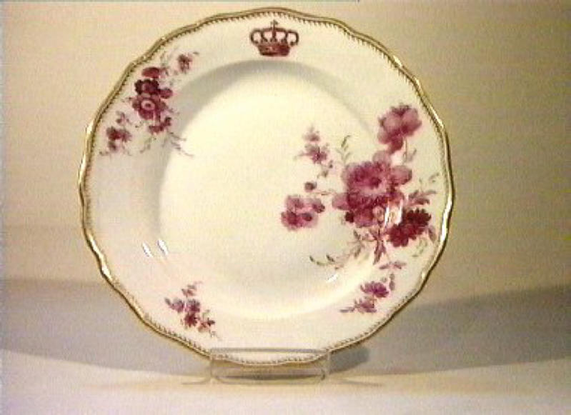 motivi decorativi floreali (piatto) - manifattura di Meissen (sec. XIX)