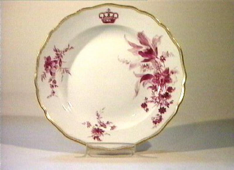 motivi decorativi floreali (piatto) - manifattura di Meissen (sec. XIX)