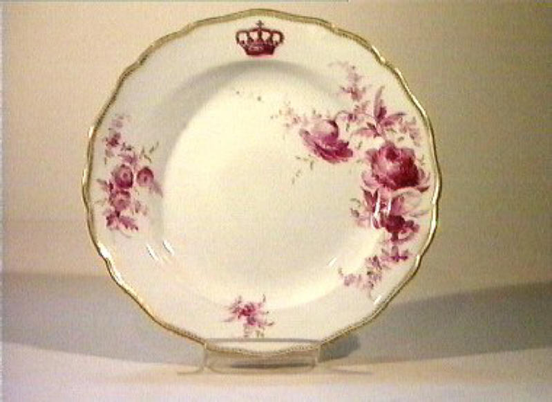 motivi decorativi floreali (piatto) - manifattura di Meissen (sec. XIX)