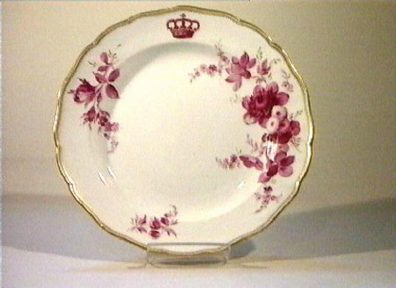 motivi decorativi floreali (piatto) - manifattura di Meissen (sec. XIX)