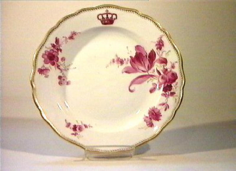 motivi decorativi floreali (piatto) - manifattura di Meissen (sec. XIX)