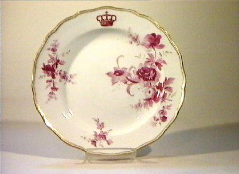 motivi decorativi floreali (piatto) - manifattura di Meissen (sec. XIX)