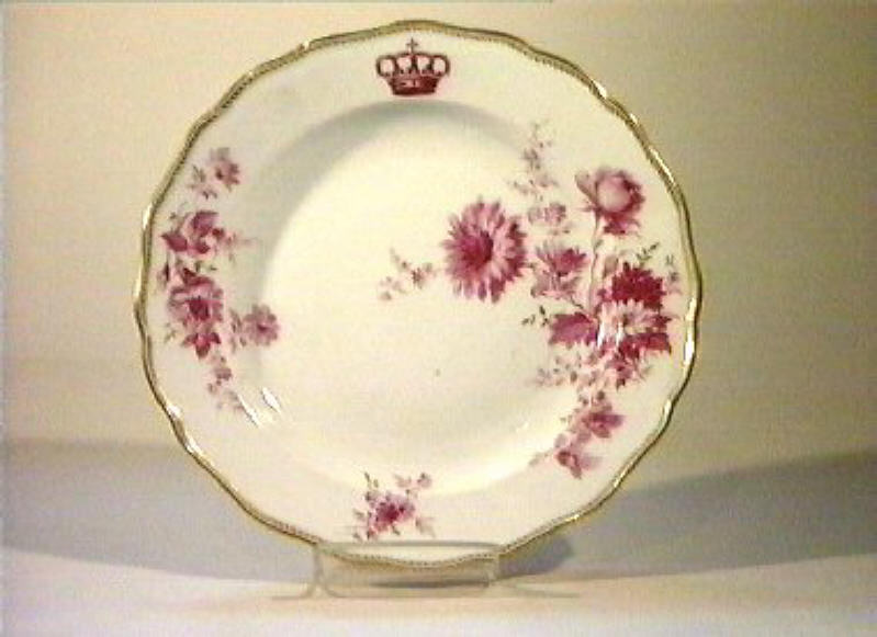 motivi decorativi floreali (piatto) - manifattura di Meissen (sec. XIX)