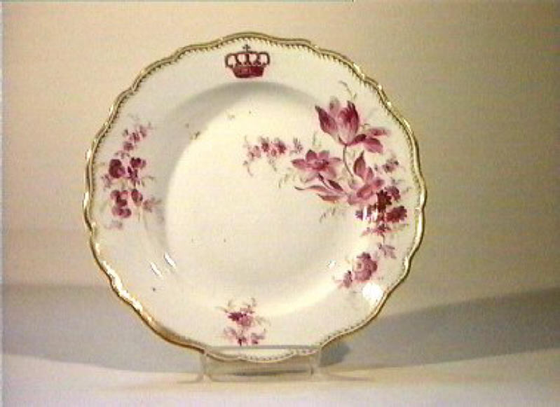 motivi decorativi floreali (piatto) - manifattura di Meissen (sec. XIX)