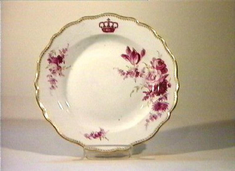 motivi decorativi floreali (piatto) - manifattura di Meissen (sec. XIX)