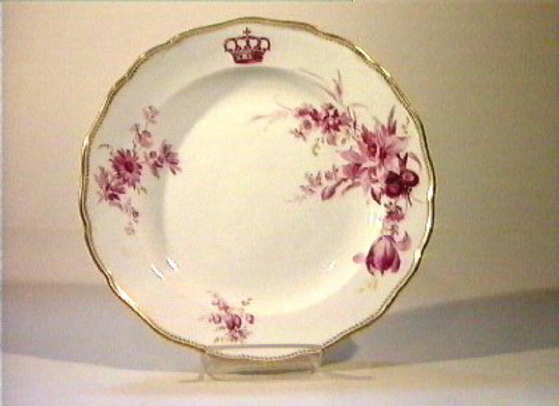 motivi decorativi floreali (piatto) - manifattura di Meissen (sec. XIX)