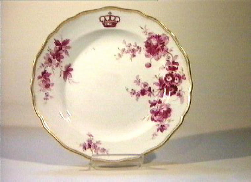 motivi decorativi floreali (piatto) - manifattura di Meissen (sec. XIX)