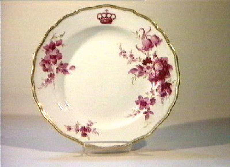 motivi decorativi floreali (piatto) - manifattura di Meissen (sec. XIX)