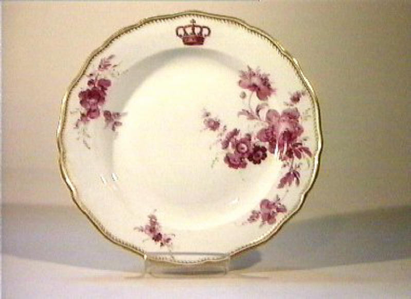 motivi decorativi floreali (piatto) - manifattura di Meissen (sec. XIX)