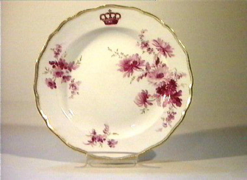 motivi decorativi floreali (piatto) - manifattura di Meissen (sec. XIX)