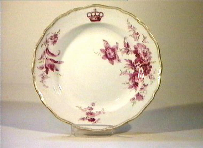 motivi decorativi floreali (piatto) - manifattura di Meissen (sec. XIX)