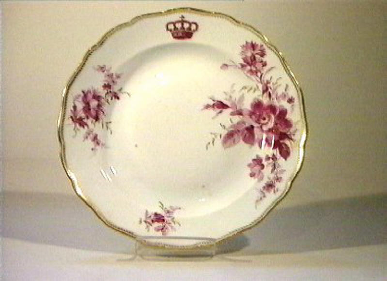 motivi decorativi floreali (piatto) - manifattura di Meissen (sec. XIX)