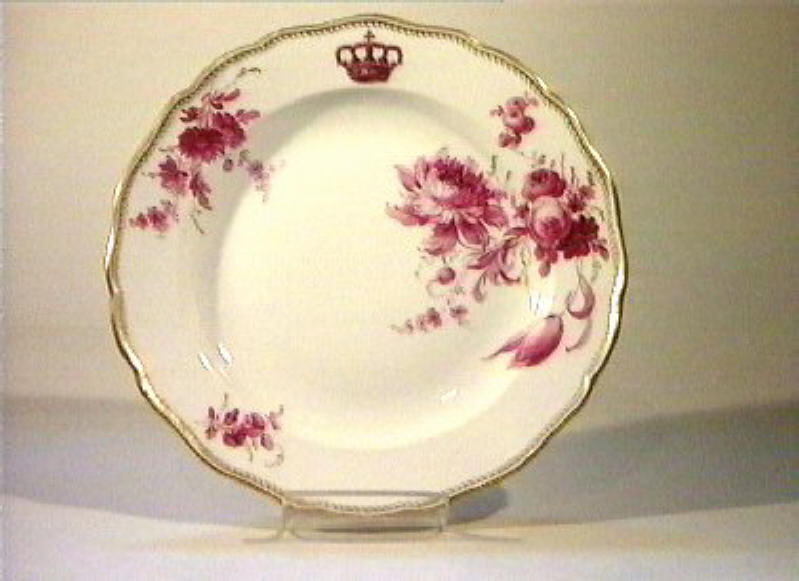 motivi decorativi floreali (piatto) - manifattura di Meissen (sec. XIX)