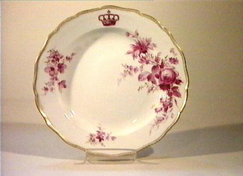 motivi decorativi floreali (piatto) - manifattura di Meissen (sec. XIX)