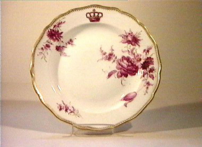 motivi decorativi floreali (piatto) - manifattura di Meissen (sec. XIX)