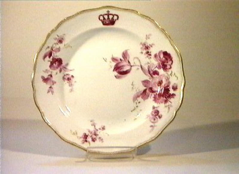 motivi decorativi floreali (piatto) - manifattura di Meissen (sec. XIX)