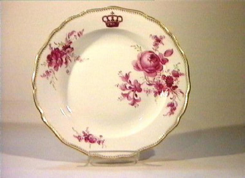 motivi decorativi floreali (piatto) - manifattura di Meissen (sec. XIX)