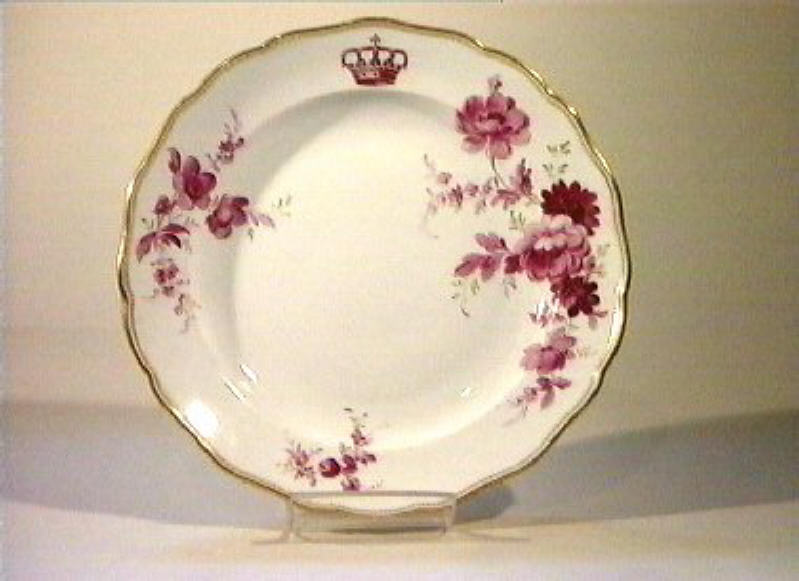 motivi decorativi floreali (piatto) - manifattura di Meissen (sec. XIX)