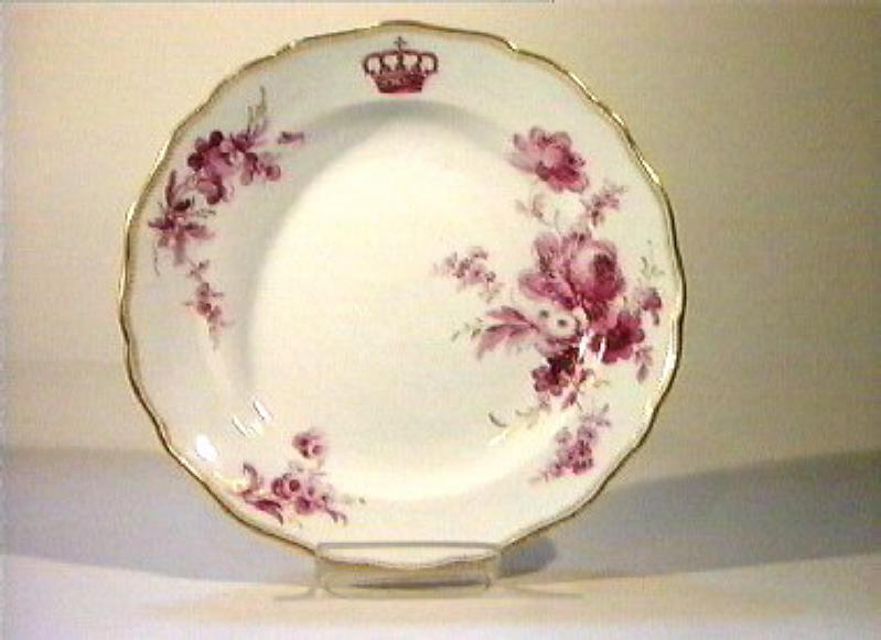 motivi decorativi floreali (piatto) - manifattura di Meissen (sec. XIX)